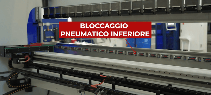 Bloccaggio pneumatico inferiore